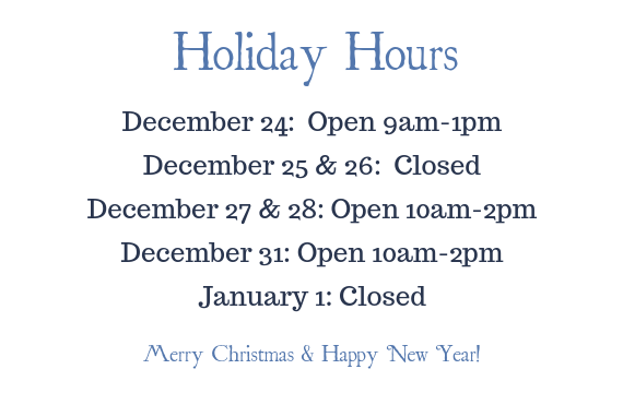 Holiday Hours 2018