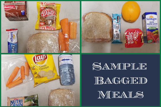 Sample Bagged Meals for Streets Alive Mission