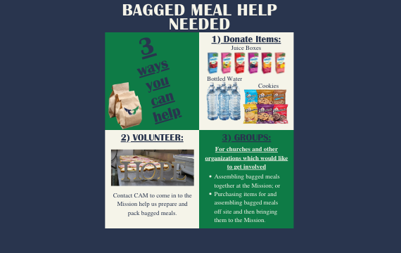 Bagged Meal Support - 3 ways to help